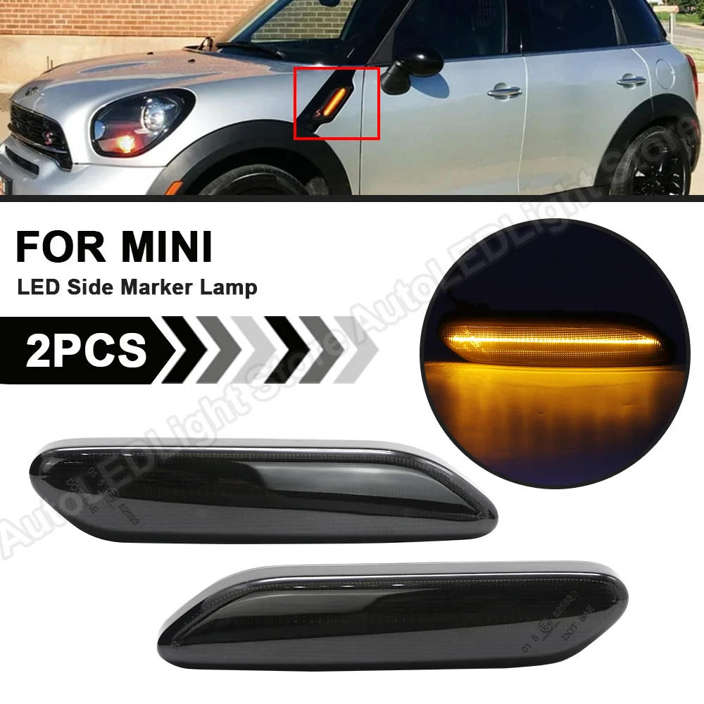 

2Pcs For 2012 2013 2014 2015 2016 2017 Mini Cooper R60 Countryman R61 Paceman LED Side Marker Turn Signal Light Lamp Repeater