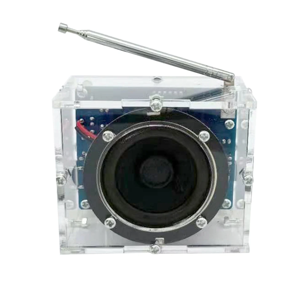 2 Вт FM радио практичный мини цифровой звук Подарок Динамик Комплект Электроники прозрачный 4,5 V-5,5 V DIY 8 Ом стерео пайки дома