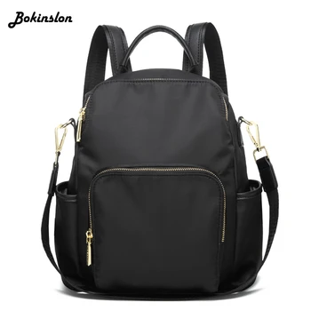 

Bokinslon Simple Backpack Casual Women 2020 Wild Schoolbag Nylon Oxford Travel Backpack Female