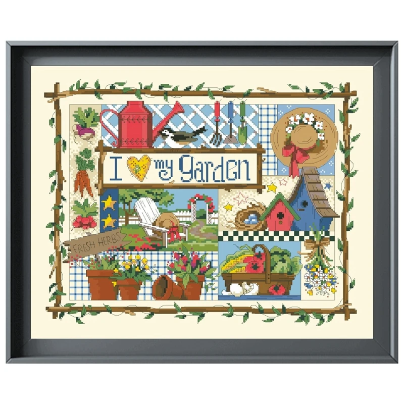 

Комплект для вышивки крестиком «I love my garden», светлая желтая хлопковая ткань, 18 карат, 14 карат, 11 карат светильник для взрослых