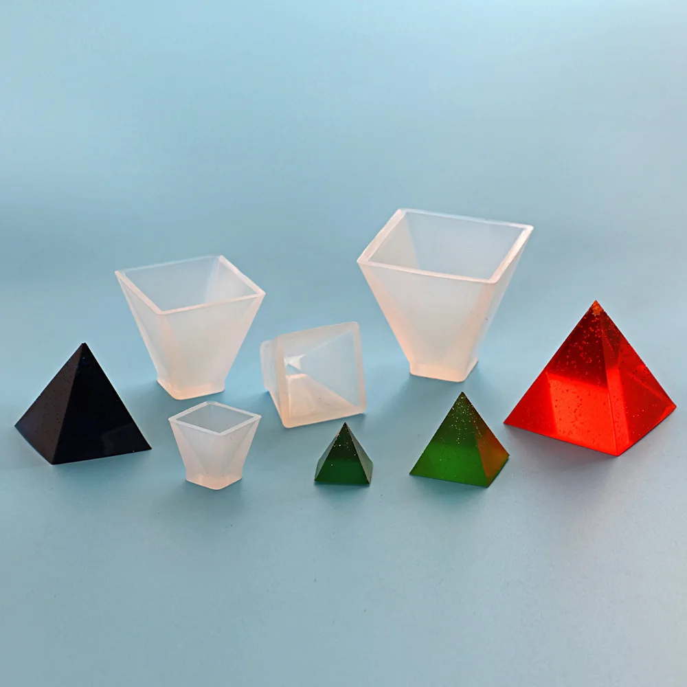 Crystal Glue Silica Gel Mould Diy Manual Make Ornaments Cone Pyramid Four Paper Set Group Combine | Дом и сад