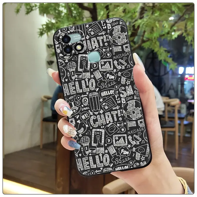 wallet cases Soft Durable Phone Case For infinix X659B/HOT 10i New Fashion Design Back Cover Cartoon Anti-dust flip cases Cases & Covers