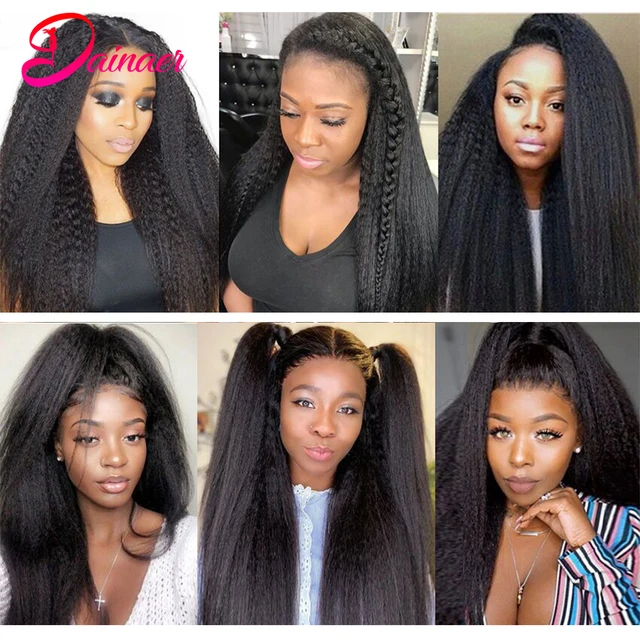 Kinky Straight Bundles With Frontal Human Hair Bundles With 13×4 Lace Frontal With Bundles Peruvian Hair Bundles With Closure 6