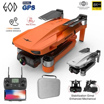 2021 New GPS Drone 4k Profesional 8K HD Camera 2-Axis Gimbal Anti-Shake Aerial Photography Brushless Foldable Quadcopter 1.2km 1