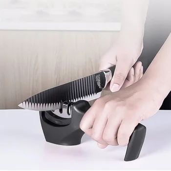 

Kitchen Quick Professional Kitchen 3 Stages Sharpener Knife Grinder Non-Slip Silicone Rubber Dropshipping