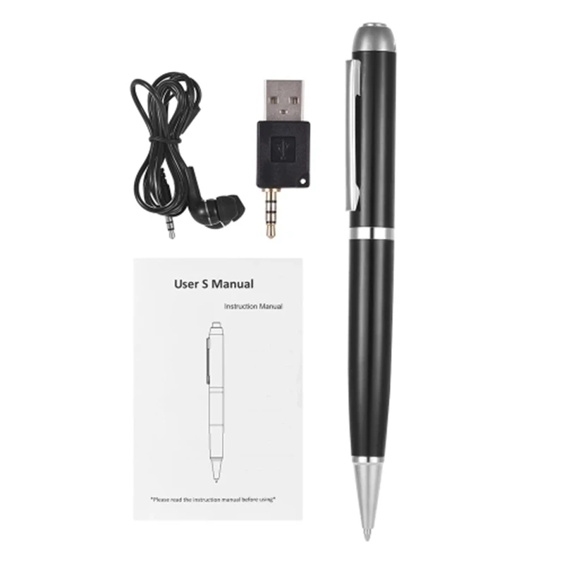 Hot 3C-Sk-025 16Gb Digital Voice Recorder Pen Sound Audio Dictaphone Recording Device with Usb Cable Earplug for Lecture Class M