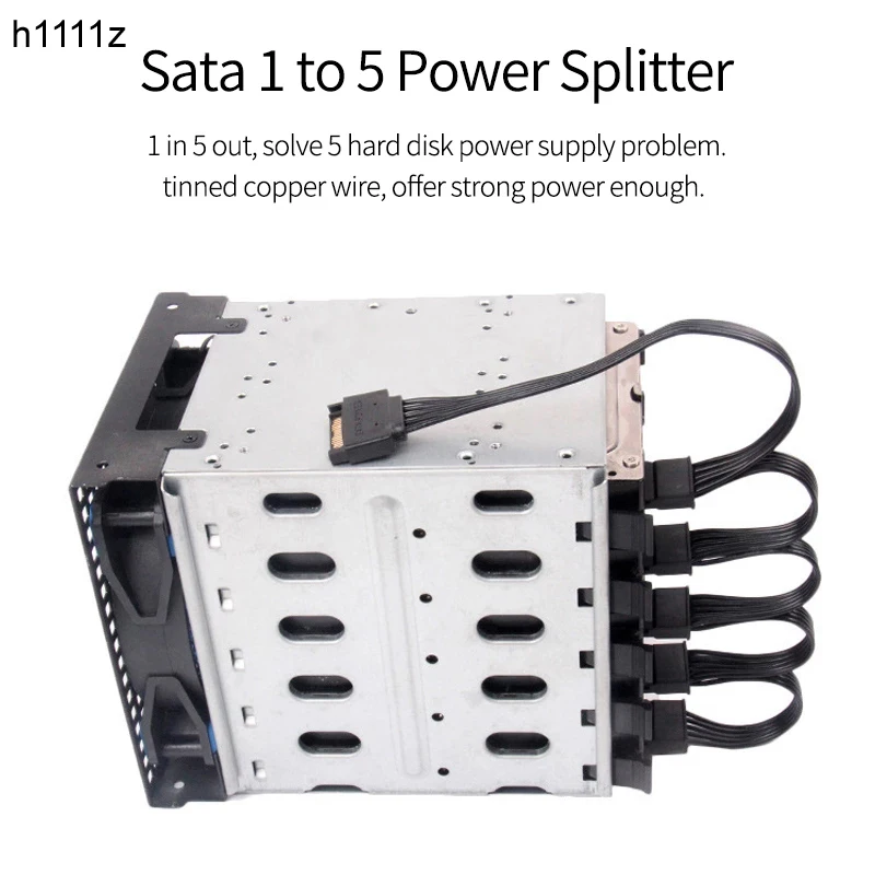 

Новый SATA 15Pin M 1 к 5 SATA 15Pin F жесткий диск питания разветвитель Кабель для DIY ПК Sever 15-контактный адаптер питания 60 см провод
