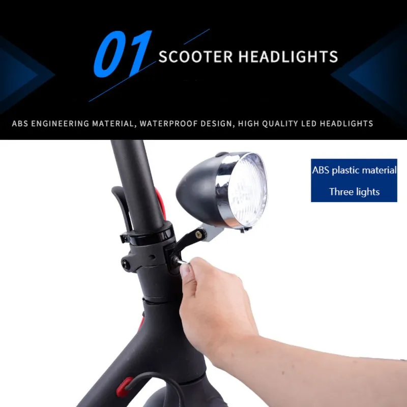 Электрический скутер светильник супер яркий головной светильник с 3/7 светодиодов регулируемое Универсальное крепление для Xiaomi скутер Водонепроницаемый Точечный светильник s для M365/Pro