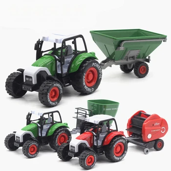 

1:32 Alloy Farmer Car Model Toy Pull Back Grain Harvesters Farm Tractor Music and Light Model Car Toys for Children Kids TY0551