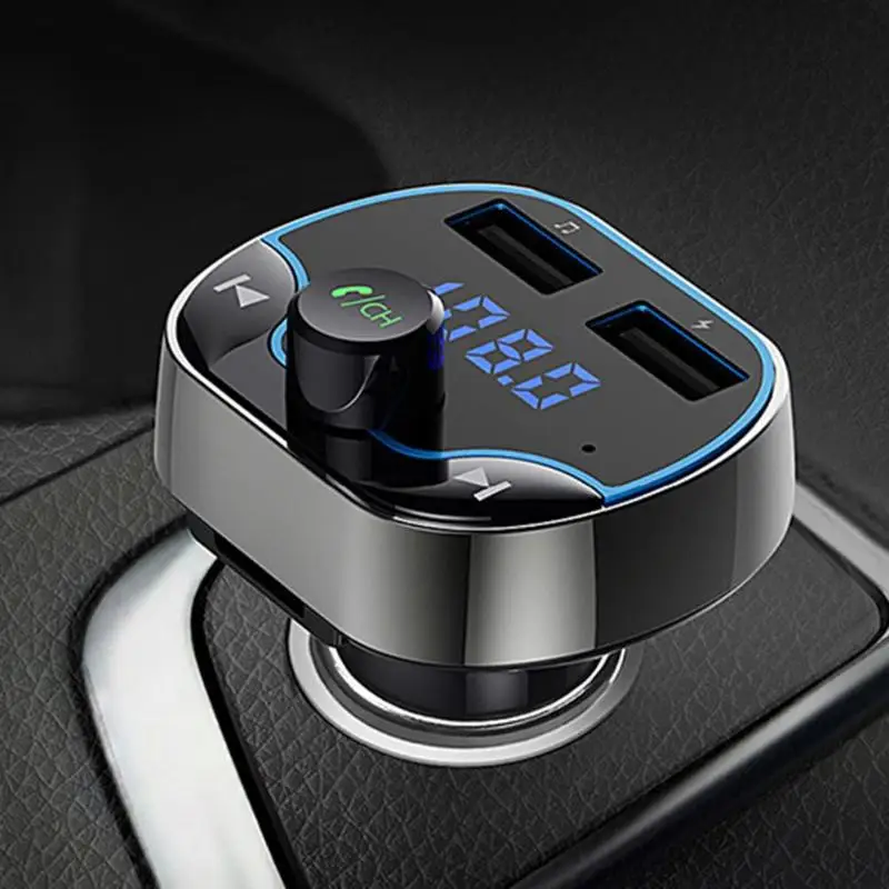 T24 Handsfree Bluetooth 4,2 fm-передатчик двойной USB 3.1A быстрое автомобильное зарядное устройство