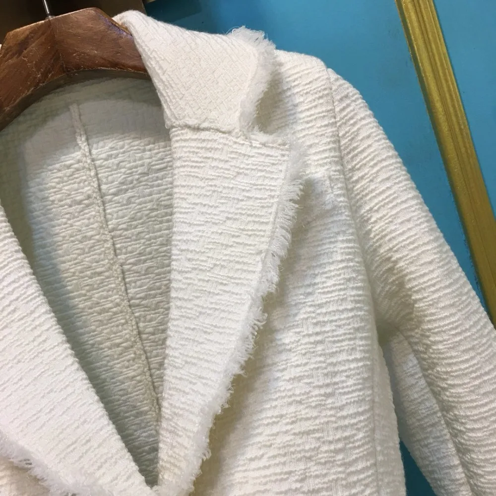 Высокое качество 2019FW winner женский твидовый Блейзер Пальто Женская шикарная Верхняя одежда Куртка для дам одежда 2 цвета ddxgz2v 10,13