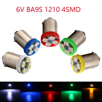 

10 / 100pcs 6V 6.3v t11 t4w 3886x h6w 363 BA9S 1210 4 SMD LED pinball bulb 60LM 0.04A 18*11mm