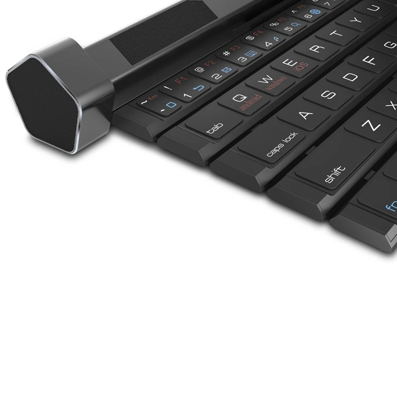 Катушка клавиатура Открытый Портативный беспроводной Bluetooth динамик складной мини-клавиатура черный