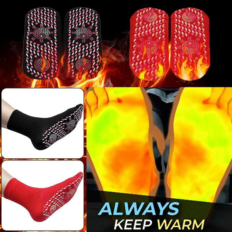 New Self-Heating Health Care Socks Tourmaline Magnetic Therapy Comfortable And Breathable Massager Winter Warm Foot Care Socks