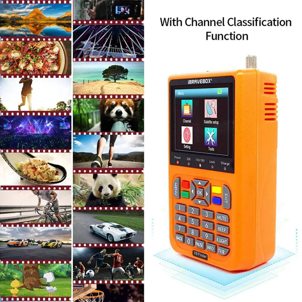 Спутниковый искатель V9 Finder FTA DVB-S/S2 HD MPEG-4 высокой четкости с 3,5 дюймовым ЖК V8 Finder обновленный спутниковый сигнальный искатель