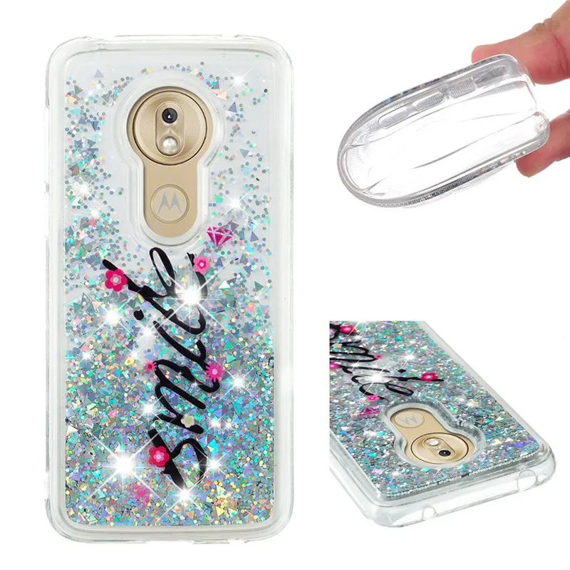 

Bling Liquid Quicksand Phone Case For Motorola Moto E4 G7 Plus Z3 G5 G6 Play Clear Back Soft Silicon Cover For Moto G5s G6 Plus