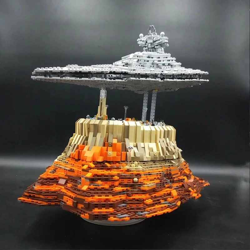 MOC 18916 Звездные игрушки войны Разрушитель Круизный корабль Империя над Jedha город