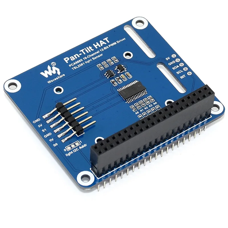 Плата расширения Raspberry Pi 4B PTZ интерфейс 2c два градуса свободы PTZ PCA9685 для Raspberry Pi 3B Pi 3B+ Pi Zero/Zero W