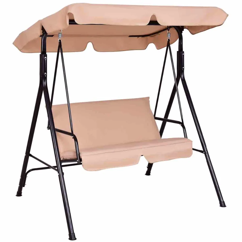 Loveseat патио качели с тентом Glider гамак мягкая стальная рама скамейка открытый