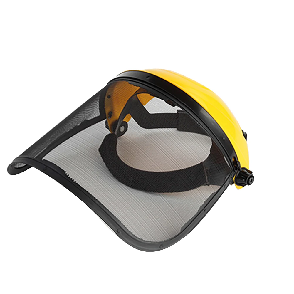Adjustable Anti Shock Garden Outdoor Cut Grass Half Full Face 180 Degree Metal Large Trimmer Safety Helmet Protective Tool - Цвет: A