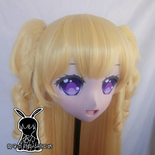 Кролик 57) Полная Голова кроссдресс Девушка BJD кукольная маска Idol time Pripara COS мультфильм аниме реалистичный силикон yumekawa yui Косплей Маска кигуруми трансвестит