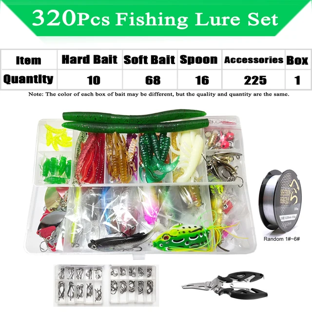 Fishing Lure Kit Soft and Hard Bait Set Gear Layer Minnow Metal