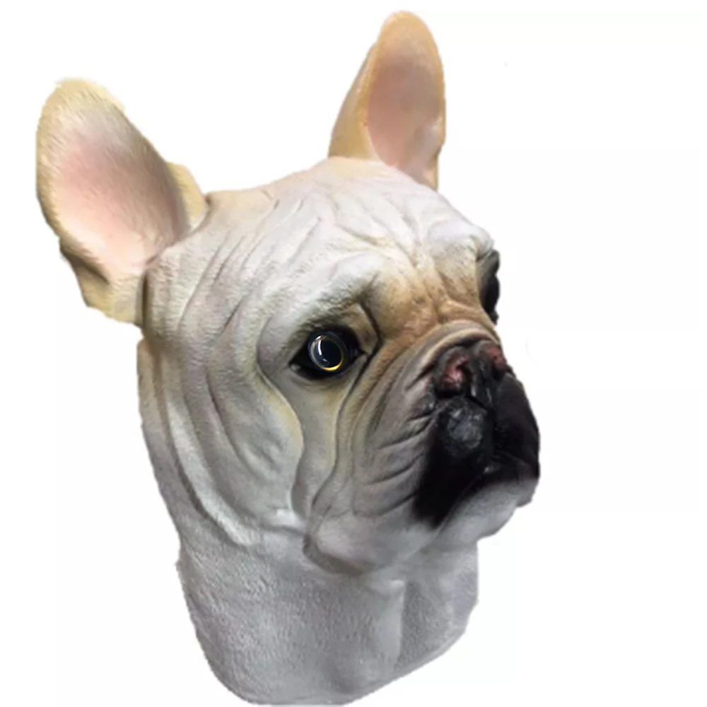 British Bulldog Mask Spike Dog Latex Full head Animal Masks Fancy Dress 