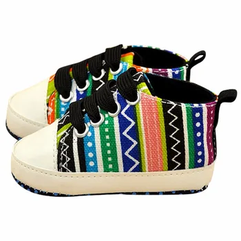 

Kids Baby Boy Girl Soft Sole Shoes Cotton Carvan Sneakers Laces Crib Shoes sx1