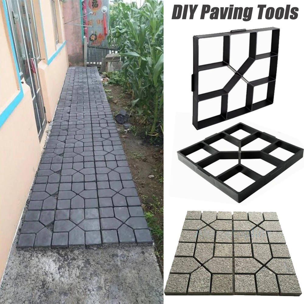 Floor Path Maker Mould Concrete Mold Reusable DIY Paving Stone for Garden