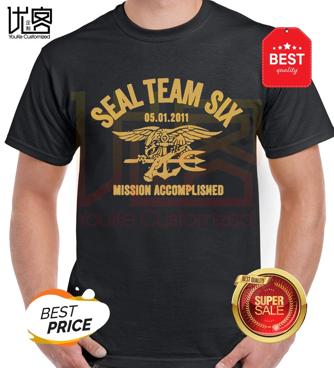 Drop Shipping Wholesalers Navy Seal Team Six T Shirt Misson Accomplished Tee Mens | Мужская одежда