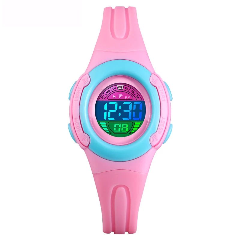 Модные водонепроницаемые детские спортивные часы электронные наручные часы с подсветкой Runing часы детские электронные часы для мальчиков и девочек