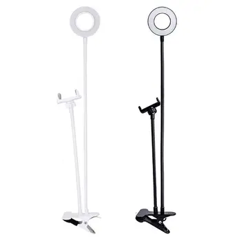 

Universal Selfie Ring Light with Flexible Mobile Phone Holder Lazy Bracket LED Light for Live Stream Office Kitchen
