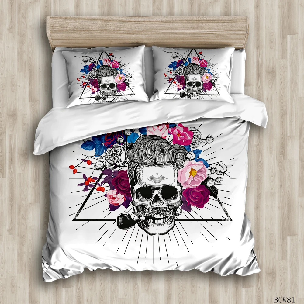 

luxury Bedding Sets halloween skull 3D Custom,twin queen kids bedding set luxury full size sets bed comforter set duvet cover