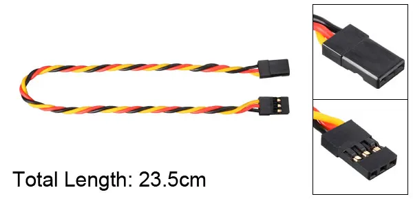 23.5cm Uxcell 1/5/10 шт 3-контактный сервокабель-удлинитель Кабель Провод 22AWG 13,5-34 см M к M/M F RC Futaba JR анти-обратного 30/60 жилы провода - Цвет: 23.5cm