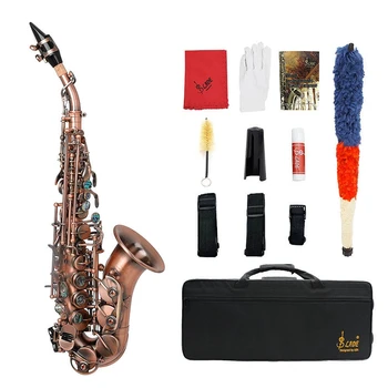 

SLADE Professional Red Bronze Bend Eb E-Flat Alto Saxophone Sax Abalone Shell Key Carve Pattern with Case