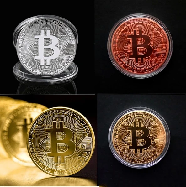 Divertido Bitcoin colección monedas Bitcoin tesoro pirata monedas accesorios juguetes para fiesta de Halloween Cosplay niños 1 piezas