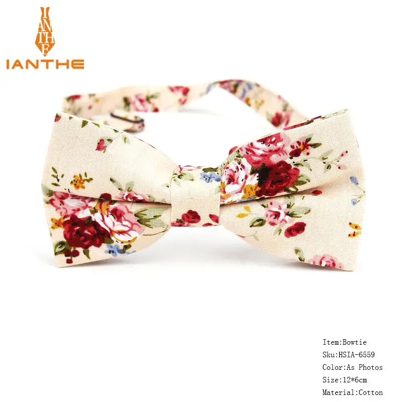 Стиль галстук-бабочка мужской смокинг, дизайнерские хлопковые разноцветные бабочки, цветы розы Пейсли галстуки Свадебная вечеринка Повседневное галстук - Цвет: Photo Color