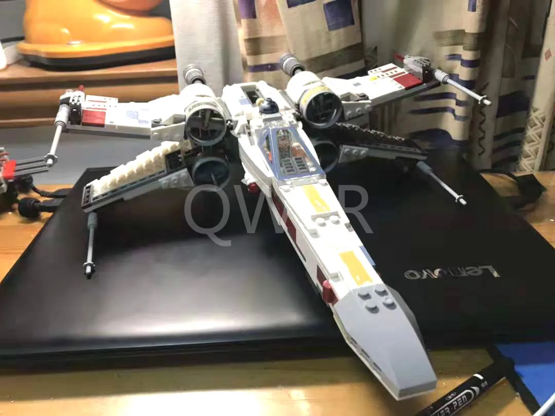 Звездный истребитель X-Wing fit, Звездные войны, фигурки, город 75218, строительные блоки, кирпичи, подарки, игрушки, сделай сам, подарок на день рождения, Рождество