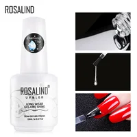 ROSALIND 15ml Top Coat For Nail Gel Polish Diamond Transparent Soak Off UV Primer Gel Lacquer Semi Permanent All For Manicure 2