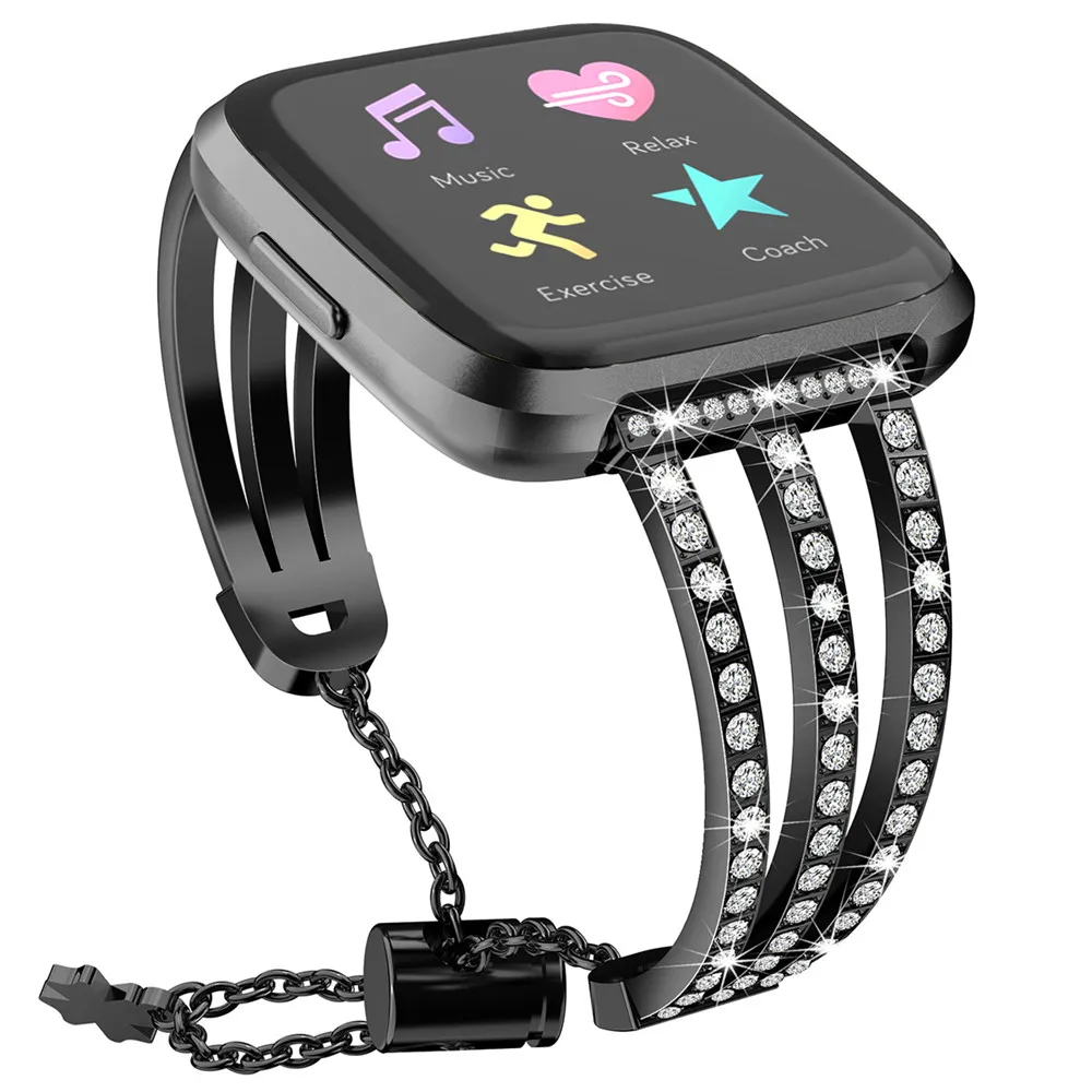 Essidi модный браслет побрякушка ремешок для Fitbit Versa 2 из металлического сплава Регулируемые часы ремешок для Fitbit Versa Lite
