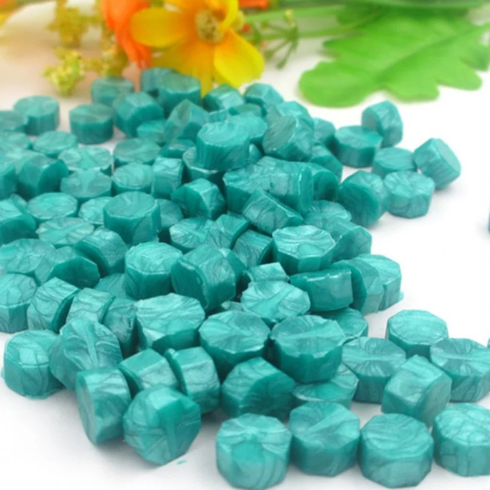 blue Восковая печать огненной краски, маленький пакет, восьмиугольная восковая печать, восковая печать, 30 цветов, около 100 шт, 35 г, печать огненной краски - Цвет: blue