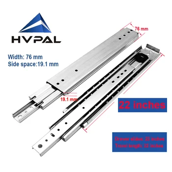 

HVPAL 550 mm 22 inches full extenstion 227 kg heavy duty ball bearing industrial drawer slides rails telescopic drawer channel