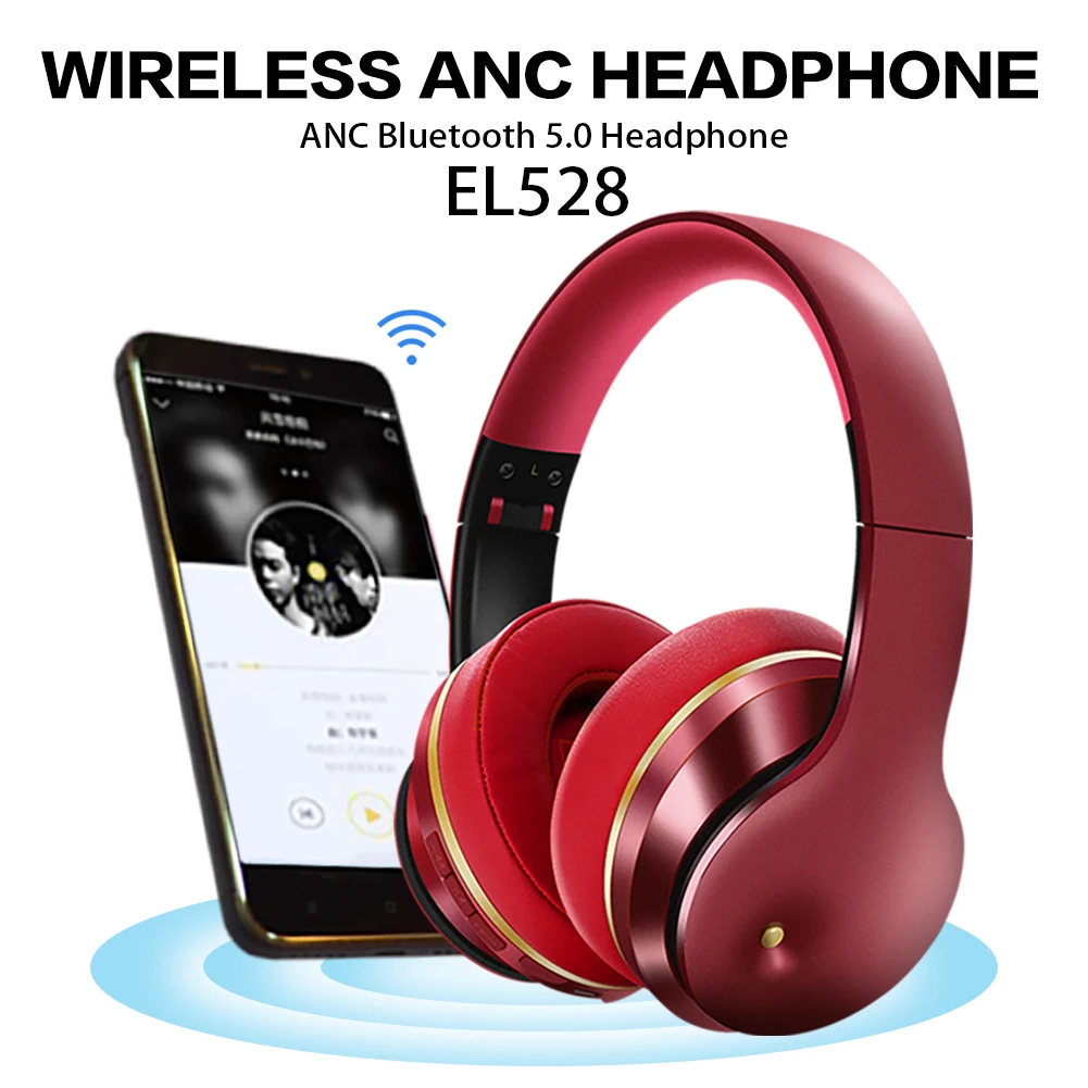Fones de Ouvido com Cancelamento Ruído sem Fio Estéreo para Iphone Anc sem Fio Bluetooth Dobrável Jogos Alta Fidelidade Android Inteligente 4 Anc sem fio bluetooth fones de ouvido