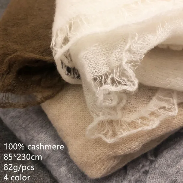 Naizaiga Cashmere irregular scarf warm comfortable small hole solid color Air-conditioned room warm shawl, JRSM112