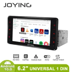 Unidad principal de radio para coche, dispositivo con Android 10, 6,2 pulgadas, 4GB + 64GB, compatible con 4G, Carplay y Android, audio de arranque automático y rápido, RDS, vídeo, navegación GPS, WiFi 5G
