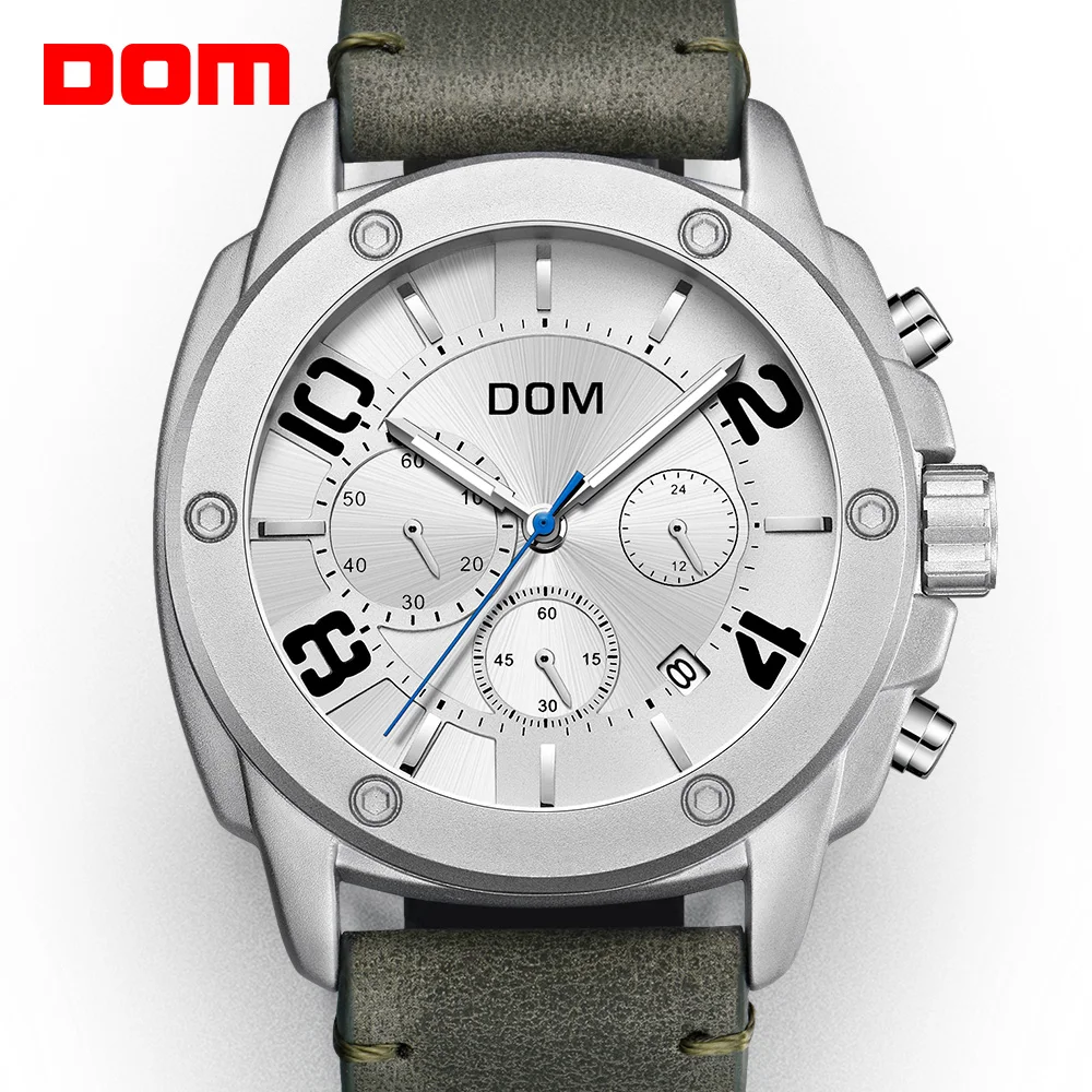 

DOM 2019 New Sports Men Watches Top Brand Luxury Chronograph Quartz Watch Men Waterproof Watch Clock Relogio Masculino M-1229L