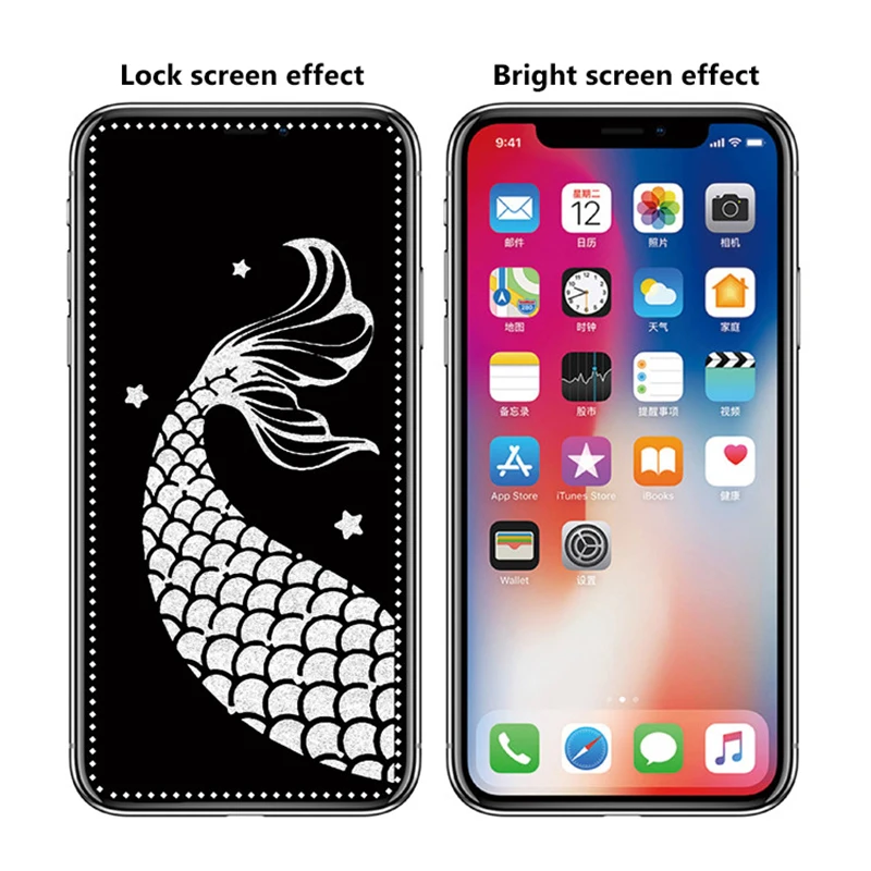 Fishtail LinXiang Невидимый Марвел Железный человек мультфильм собака 9H 6D Закаленное стекло протектор экрана для iPhone 6 6s 7 8 Plus X XR XS Max 11 Pro - Цвет: Fishtail
