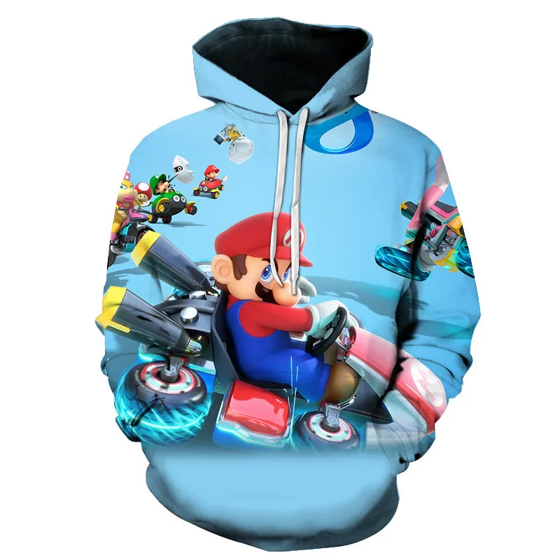 Осень, стиль, 3d толстовки, мультфильм Супер Марио, 3d принт, толстовка с капюшоном, Повседневный пуловер, 3d куртка, пальто, S-6XL - Цвет: picture color