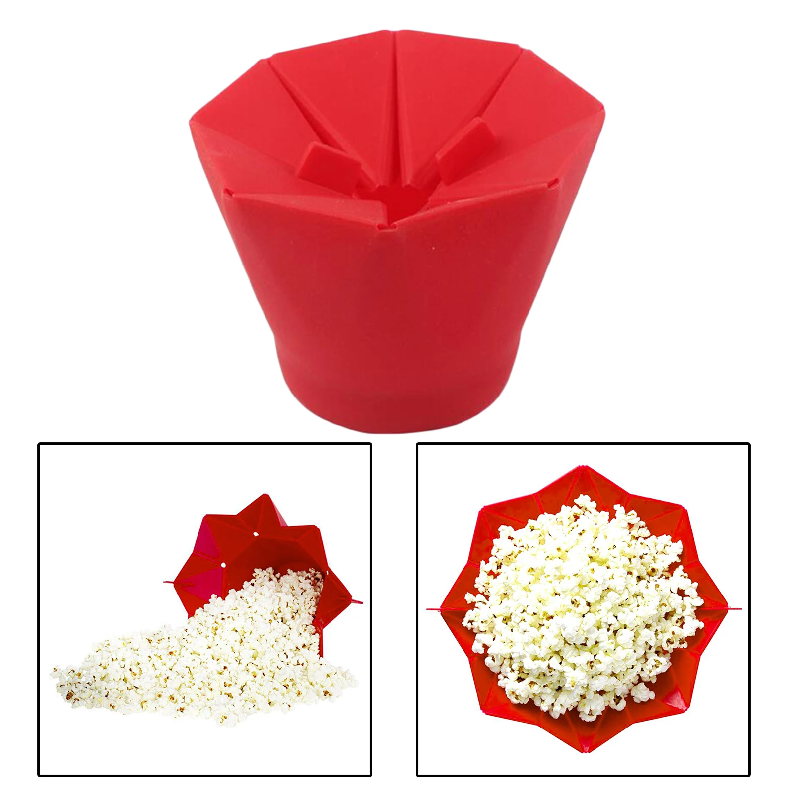 plegable de silicona para microondas, cubo palomitas de maíz, accesorio de cocina, cuenco rojo para hacer palomitas de maíz _ - AliExpress Mobile