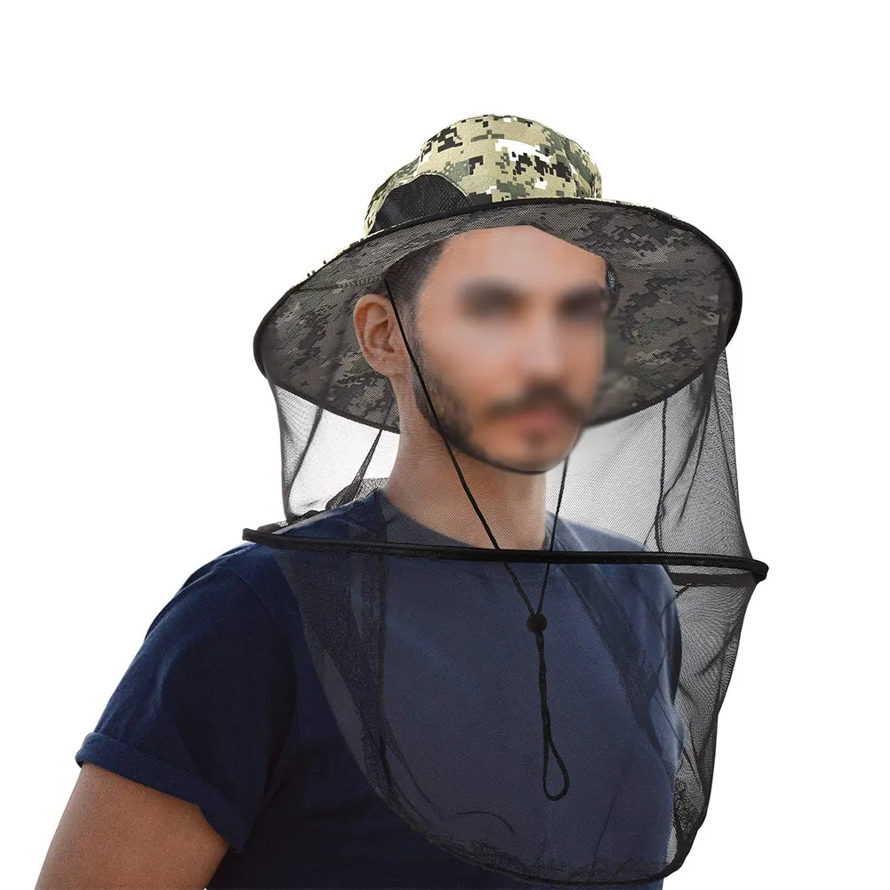 Outdoor Mosquito Head Net Hat Fishing Cap Midge Insect Bug Face1